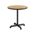 Noir Kirra Café Table with teak wood top and powder-coated aluminum base