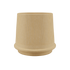 Beige Gaia 38 outdoor planter from sackit with a matte fluted surface and rounded base for Nordic gardens