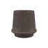 Matte dark brown fluted outdoor planter Gaia 16 by sackit designed for frost resistant Nordic weather