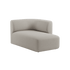 Fjord Sofa with right chaise in Sealife Ivory textile upholstery with soft rounded edges and Scandinavian design