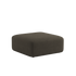 Dark upholstered Fjord sofa pouf with soft rounded edges and a calm Scandinavian design by sackit for flexible indoor seating