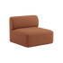 Brown Fjord sofa seat section with soft rounded lines and a supportive backrest from sackit