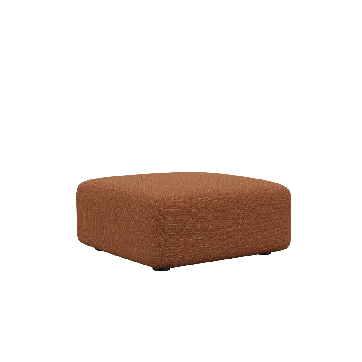 Cosmo Terracotta Fjord Sofa pouf with rounded edges and soft textile upholstery