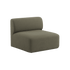 Fjord Sofa seat section in Cosmo Olive fabric with soft rounded edges and Scandinavian design.