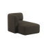 Fjord Sofa with left chaise in Sealife Brown textile upholstery with soft rounded edges and Scandinavian design