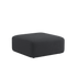 Fjord Sofa pouf in Cosmo Slate with rounded edges and soft textile upholstery.