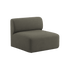 Fjord Sofa seat section in Cosmo Stone fabric with soft rounded edges and Scandinavian design.