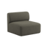 Fjord Sofa seat section in Cosmo Stone fabric with soft rounded edges and Scandinavian design.