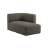 Fjord Sofa with right chaise in Cosmo Stone fabric with soft rounded edges and Scandinavian design.