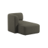 Fjord Sofa with left chaise in Cosmo Stone fabric, featuring soft lines and rounded edges.