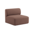 Fjord Sofa seat section in Cosmo Clay with soft rounded edges and textured fabric upholstery