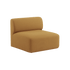 Cosmo Mustard Fjord Sofa seat section with soft rounded edges and Scandinavian design.