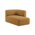 Fjord Sofa with right chaise in Cosmo Mustard fabric, featuring soft lines and rounded edges