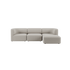 sackit Fjord three seater sofa in light beige with soft rounded lines and deep cushions for a calm Scandinavian living room