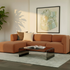 Fjord Sofa three-seater with soft rounded edges and Scandinavian design in neutral indoor setting