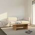 Fjord Sofa 2-seater with open end in Sealife Brown textile with soft rounded edges and Scandinavian design