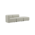 Cosmo Beige Fjord Sofa 2-seater with right open end, soft rounded edges and textile upholstery.
