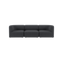 Charcoal three seat Fjord sofa with soft rounded lines and deep cushions from sackit for calm Scandinavian interiors