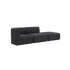 sackit Fjord two seat sofa with open end in dark fabric soft rounded lines and calm Scandinavian design for modern indoor living spaces