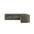 sackit Fjord corner sofa in soft gray upholstery with deep cushions and rounded modular sections for comfortable Scandinavian living spaces