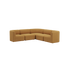 sackit Fjord corner sofa in warm tan upholstery with soft rounded lines and generous seating for a calm Scandinavian living room interior