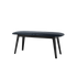 Nordic Bench in solid beech wood with Terra Black leather upholstery and black lacquer finish