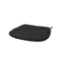 Black Patio Chair no. One cushion made of olefin fiber with quick dry foam filling and non-slip backing.