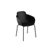 Black Patio Chair no. One S2 with black powder-coated steel frame and recycled plastic shell.
