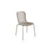 Taupe Patio Chair no. One S1 with molded recycled plastic shell and powder-coated steel frame.