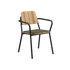 Kirra Noir cushion designed for Kirra Patio Chair in dark olefin fabric with strap on back.