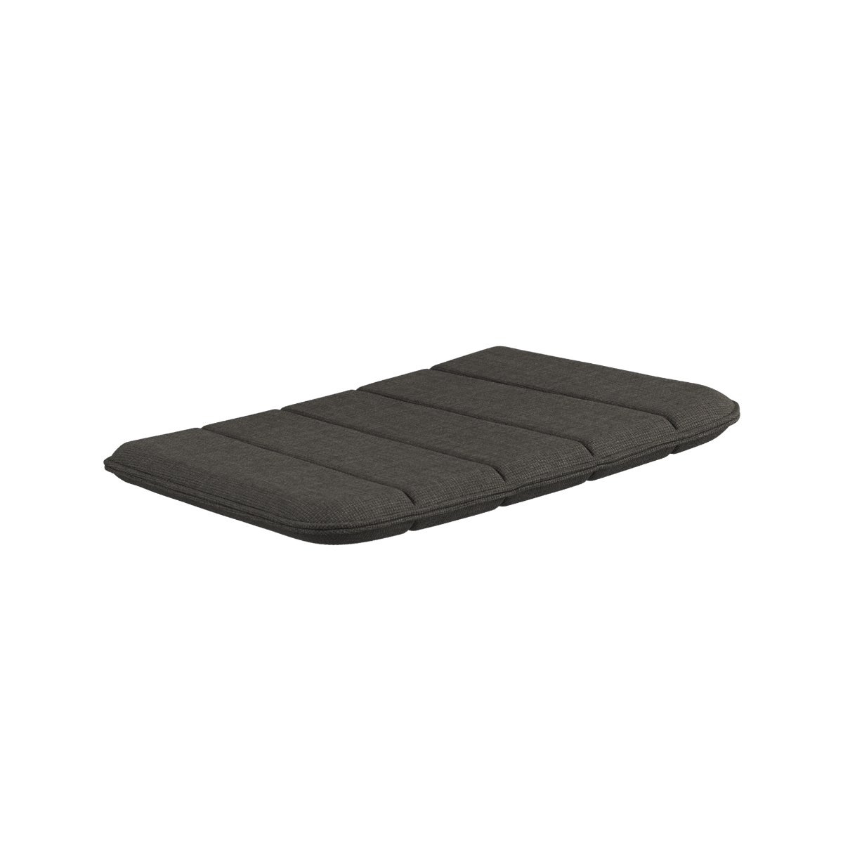 Dark grey seat cushion for the sackit Kirra patio lounge chair with contoured padding and stitched channels for comfortable outdoor seating