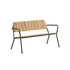 Olive Kirra Patio Bench with powder-coated aluminum frame and FSC-certified teak wood seat