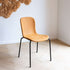 Chair no. One S1 dining chair in Luna Sandstone with leather upholstery and recycled plastic shell