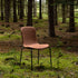 Chair no. One S1 dining chair in Luna Sandstone with leather upholstery and recycled steel frame.
