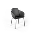Terra Black Chair no. One S2 with double shell design and powder-coated steel frame