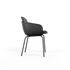 Chair no. One S2 in Terra Black with double shell design and powder-coated steel frame