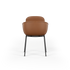 Chair no. One S2 in Terra Black leather with double shell design and powder coated steel frame.