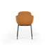 Chair no. One S2 in Luna Sandstone leather with double shell design and powder-coated steel frame.