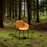 Chair no. One S2 dining chair in Luna Sandstone with powder-coated steel frame and leather upholstery.