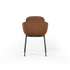 Chair no. One S2 in Luna Sandstone leather with double shell design and powder-coated steel frame.