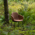 Chair no. One S2 dining chair in Luna Sandstone with leather upholstery and powder-coated steel frame.