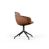 Terra Black Chair no. One S2 with swivel base and double shell design upholstered in Nordic leather