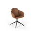 Chair no. One S2 with Luna Walnut upholstery and swivel base without return swivel, indoor dining chair