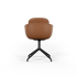 Terra Black Chair no. One S2 with swivel base and two-shell design upholstered in Nordic leather