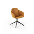 Chair no. One S2 in Luna Sandstone leather with swivel base and return swivel, indoor dining chair