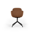 Terra Safari Chair no. One S2 with swivel base and double shell design upholstered in leather.