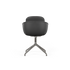 Terra Black Chair no. One S2 with polished swivel base and double shell design