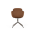 Chair no. One S2 with Luna Sandstone leather upholstery and polished swivel base.