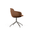 Chair no. One S2 with Luna Sandstone leather upholstery and polished swivel base.
