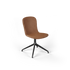 Chair no. One S1 indoor dining chair with Luna Walnut leather upholstery and swivel base without return swivel